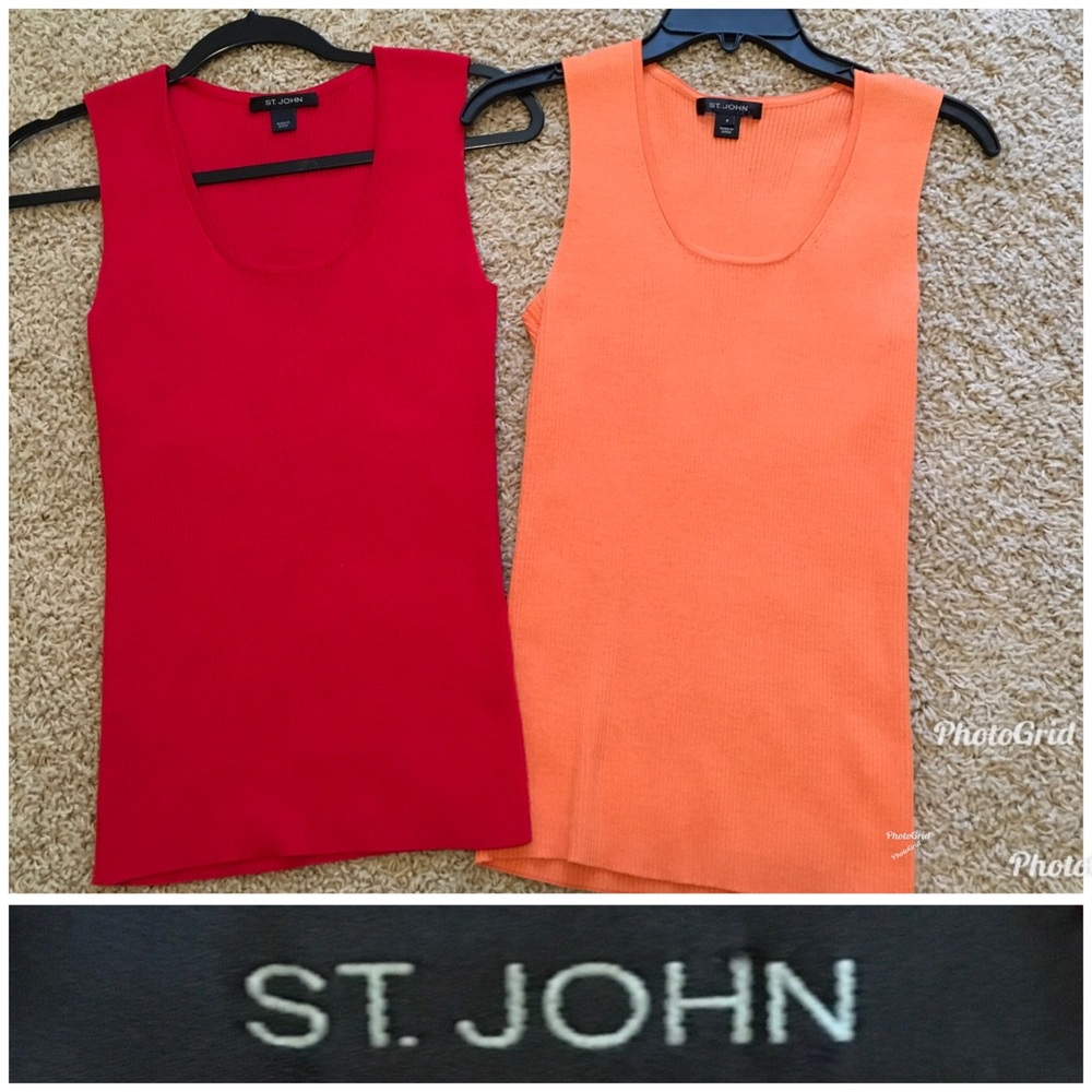 ST. JOHN 2 ribbed tanks